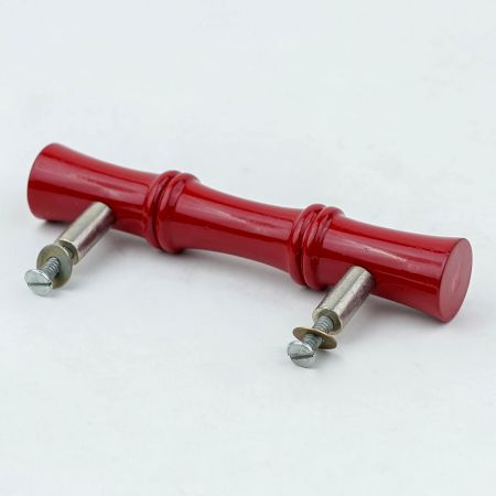 Red handmade Wooden Door Handles for Drawer and Dresser-1 Piece (5 Inches)